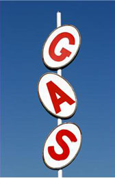 Vintage gas sign